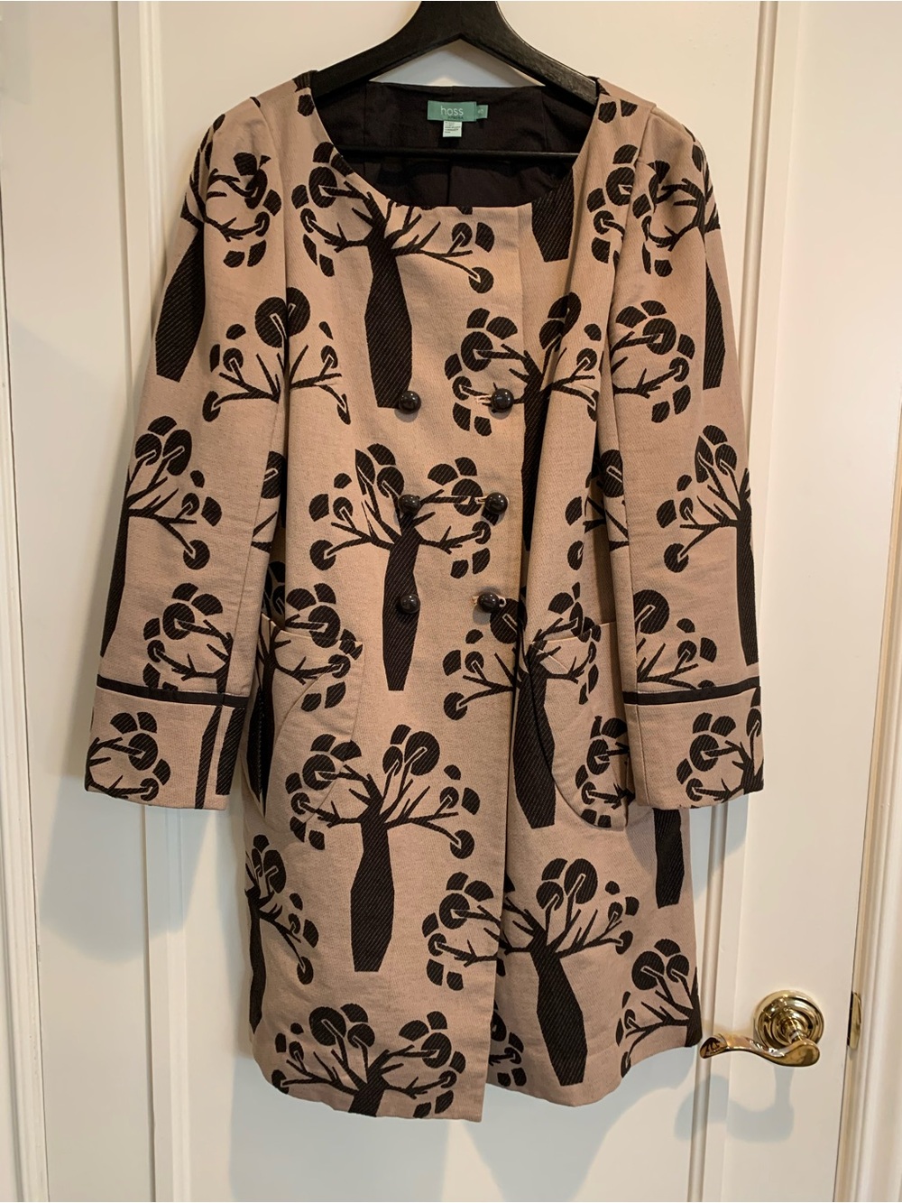 Hoss Intropia Cotton Jacquard Long Jacket